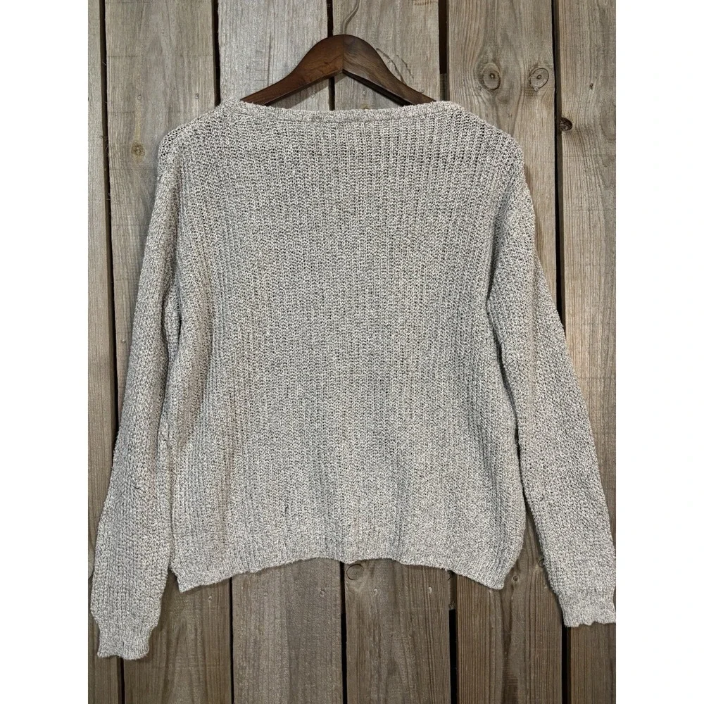 Brandy Melville OS‎ gray knit sweater 🤍 boxy fit made in Italy